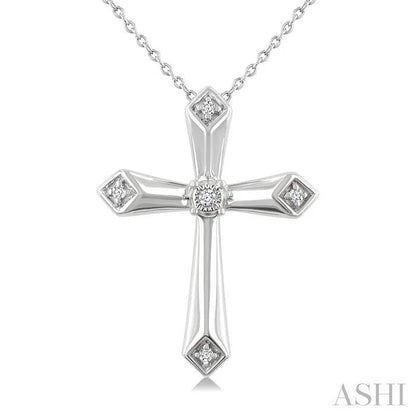 Silver Cross Diamond Fashion Pendant