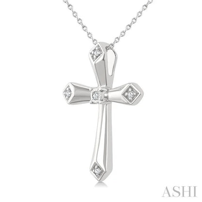 Silver Cross Diamond Fashion Pendant