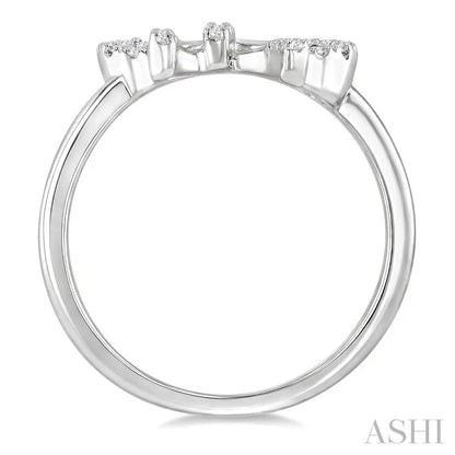 Silver Bow Diamond Fashion Ring
