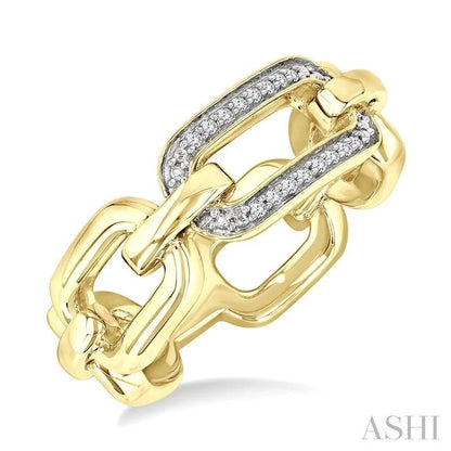 Gold Vermeil Bold Paperclip Diamond Ring