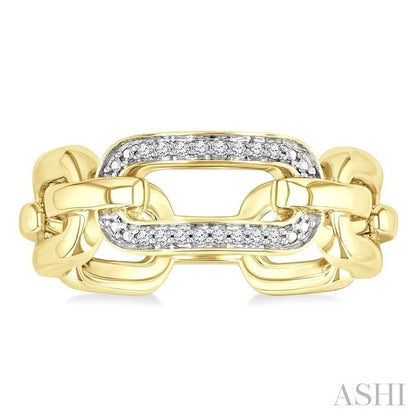 Gold Vermeil Bold Paperclip Diamond Ring