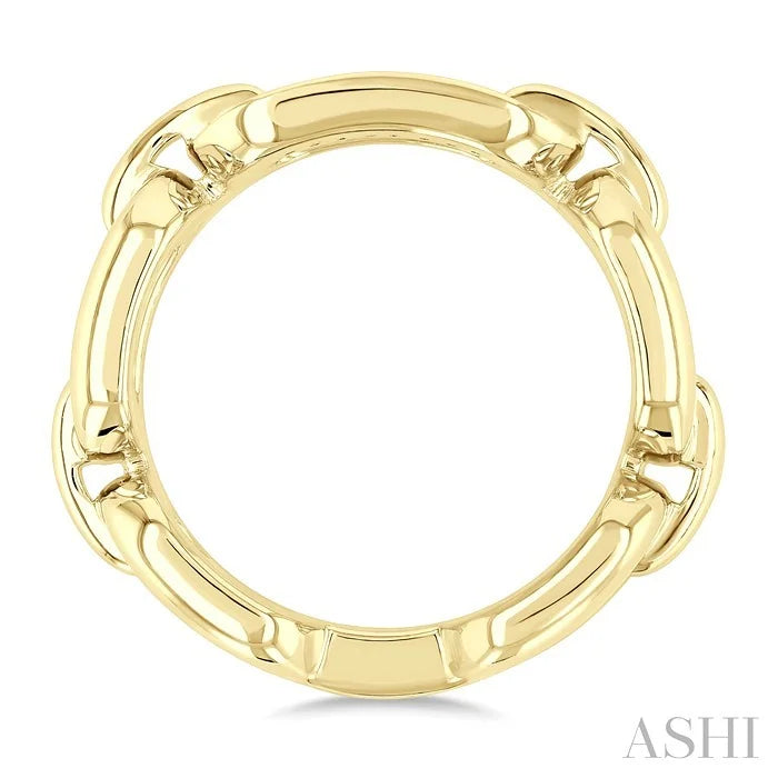 Gold Vermeil Bold Paperclip Diamond Ring