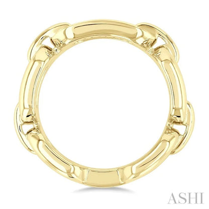 Gold Vermeil Bold Paperclip Diamond Ring