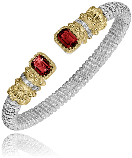 Vahan 14k Gold & Sterling Silver Garnet Bracelet