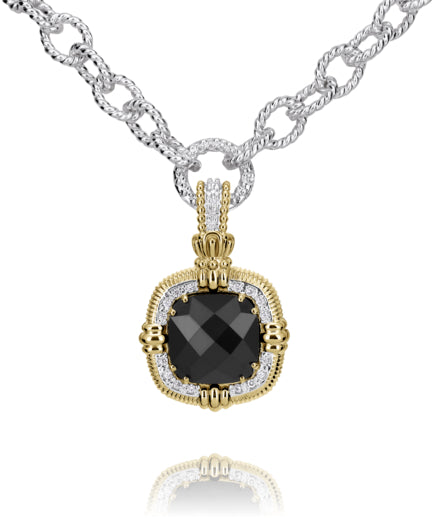 Vahan 14k Gold & Sterling Silver Black Onyx Pendant