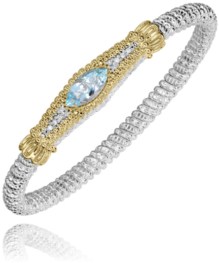 Vahan 14k Gold & Sterling Silver Sky Blue Topaz Bracelet