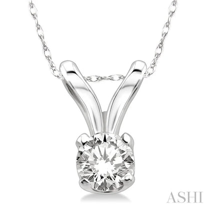 Round Shape Diamond Solitaire Pendant