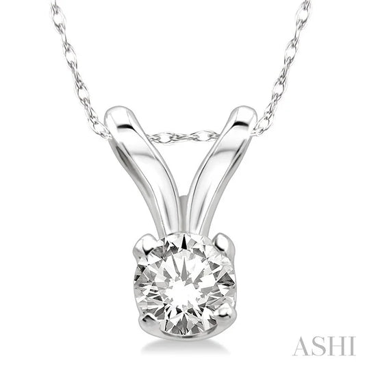 Round Shape Diamond Solitaire Pendant