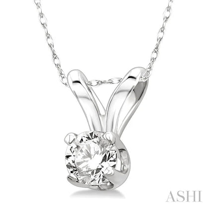 Round Shape Diamond Solitaire Pendant