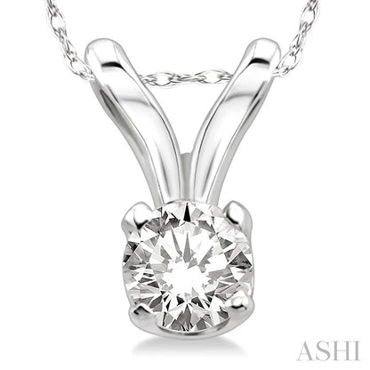 Round Shape Diamond Solitaire Pendant
