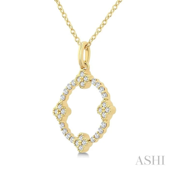 Clover Circle Diamond Pendant