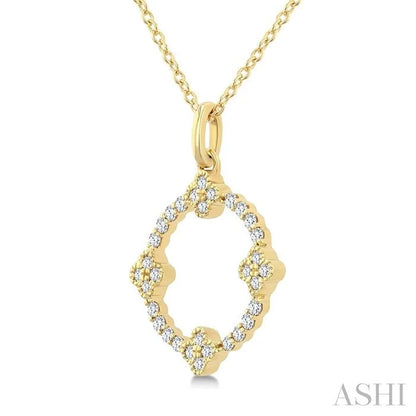 Clover Circle Diamond Pendant