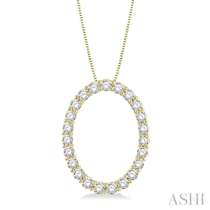 Oval Shape Diamond Pendant