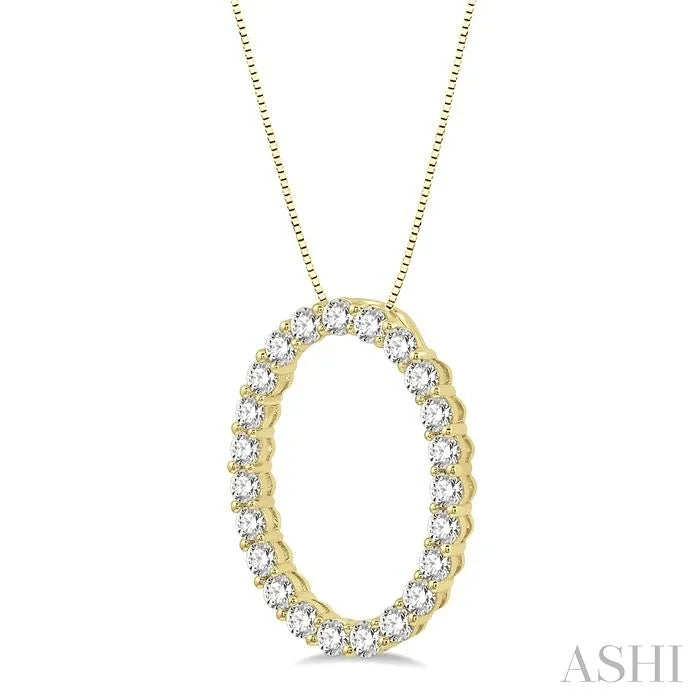 Oval Shape Diamond Pendant