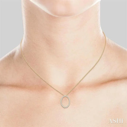 Oval Shape Diamond Pendant