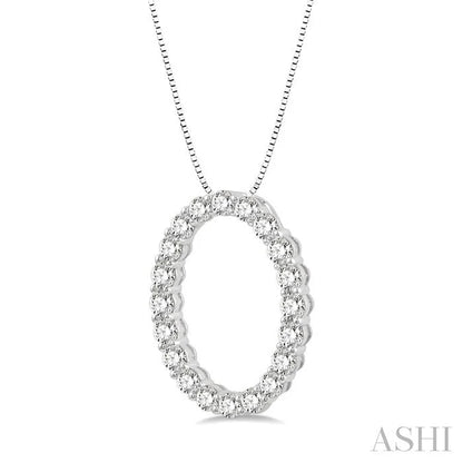Oval Shape Diamond Pendant