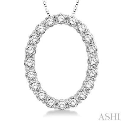 Oval Shape Diamond Pendant