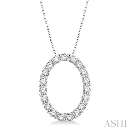 Oval Shape Diamond Pendant