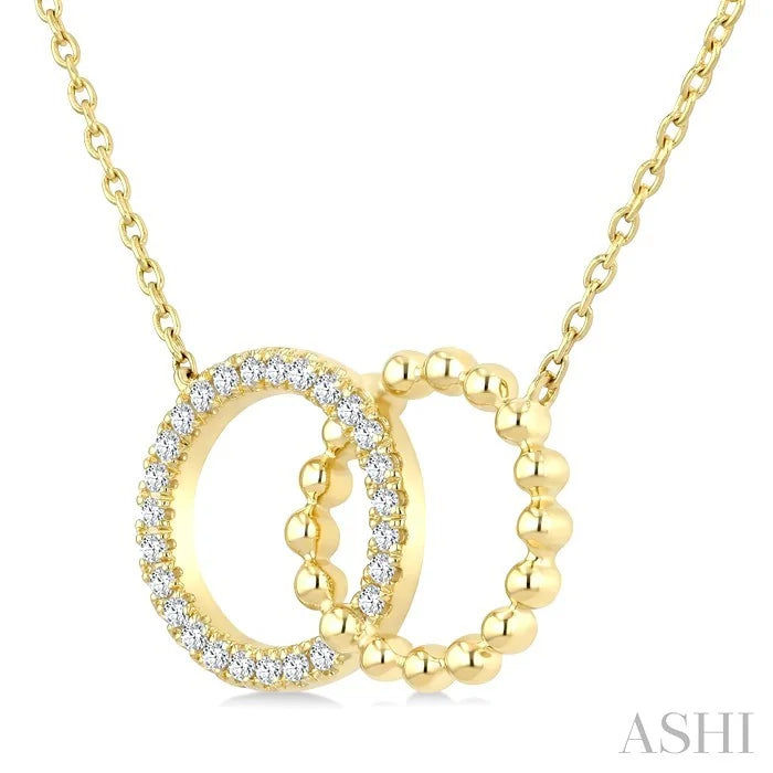 Circle Interlock Diamond Fashion Pendant