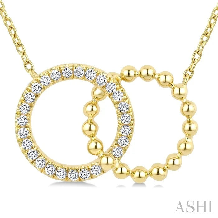 Circle Interlock Diamond Fashion Pendant