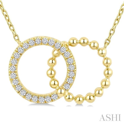 Circle Interlock Diamond Fashion Pendant