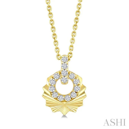 Circle Fluted Diamond Fashion Pendant