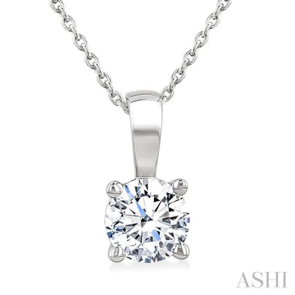 Round Shape Diamond Solitaire Pendant