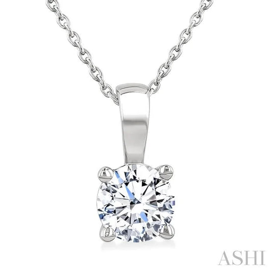 Round Shape Diamond Solitaire Pendant
