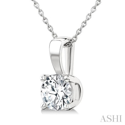 Round Shape Diamond Solitaire Pendant