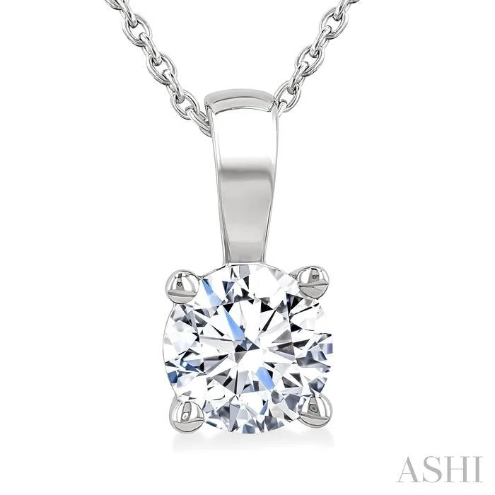 Round Shape Diamond Solitaire Pendant