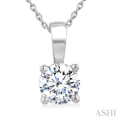 Round Shape Diamond Solitaire Pendant