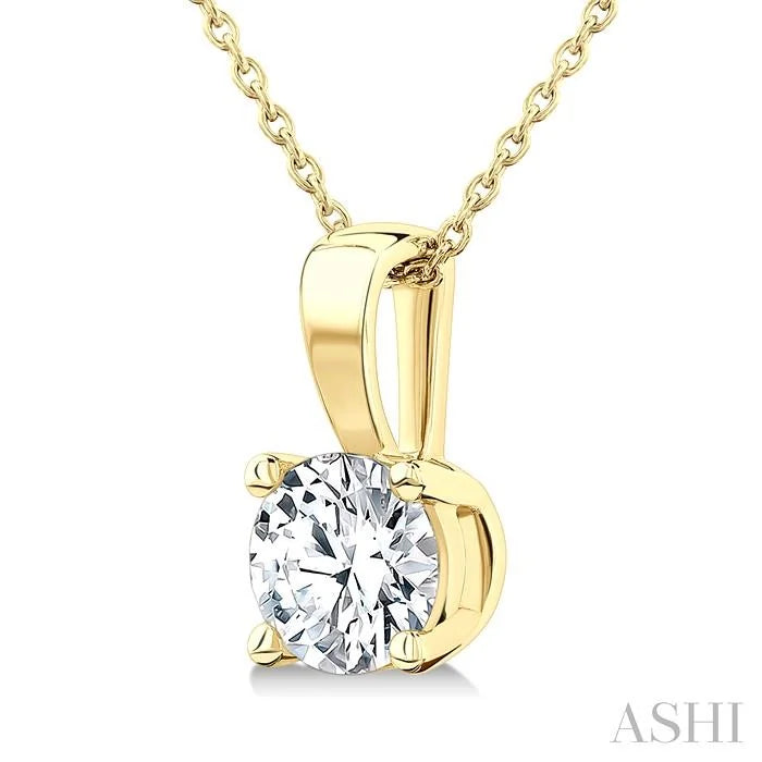 Round Shape Diamond Solitaire Pendant