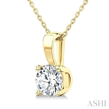 Round Shape Diamond Solitaire Pendant