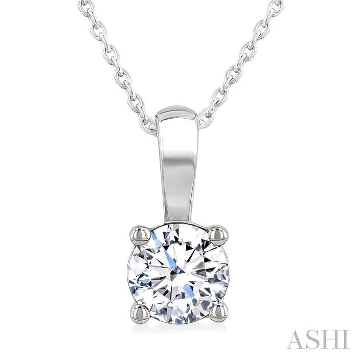 Round Shape Diamond Solitaire Pendant