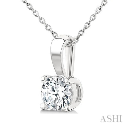 Round Shape Diamond Solitaire Pendant