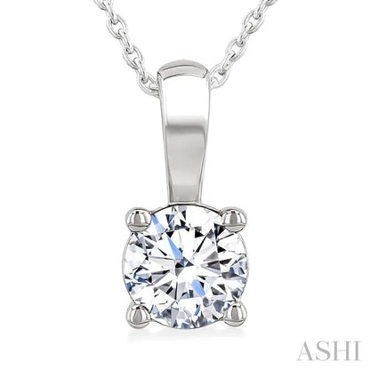 Round Shape Diamond Solitaire Pendant