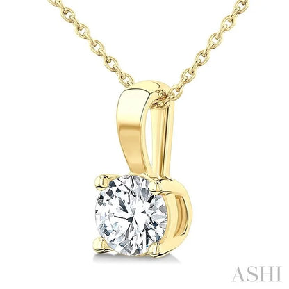 Round Shape Diamond Solitaire Pendant