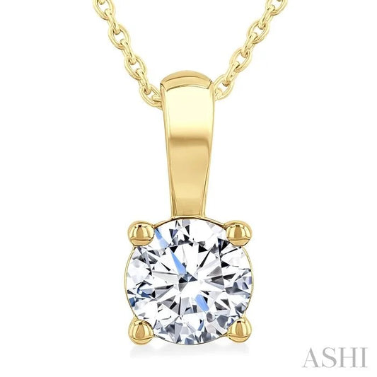 Round Shape Diamond Solitaire Pendant