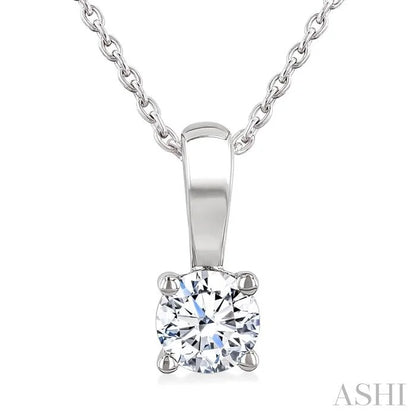 Round Shape Diamond Solitaire Pendant