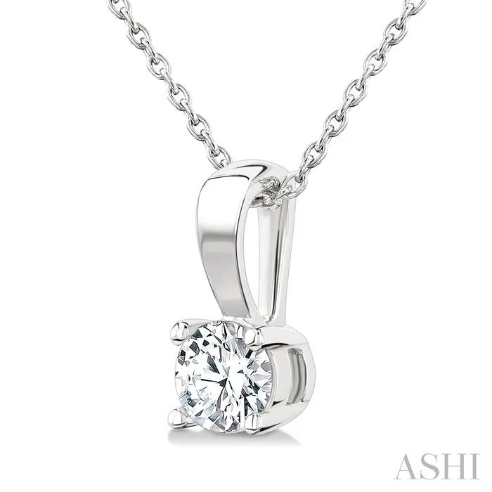 Round Shape Diamond Solitaire Pendant