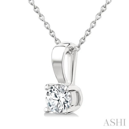 Round Shape Diamond Solitaire Pendant