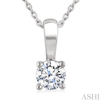 Round Shape Diamond Solitaire Pendant