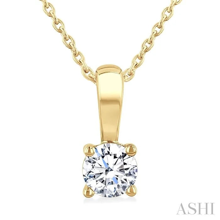 Round Shape Diamond Solitaire Pendant