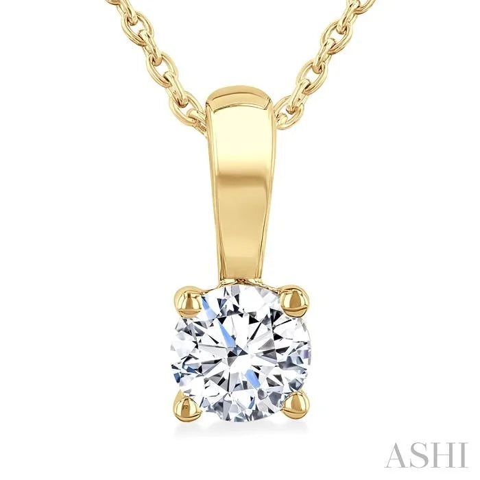 Round Shape Diamond Solitaire Pendant