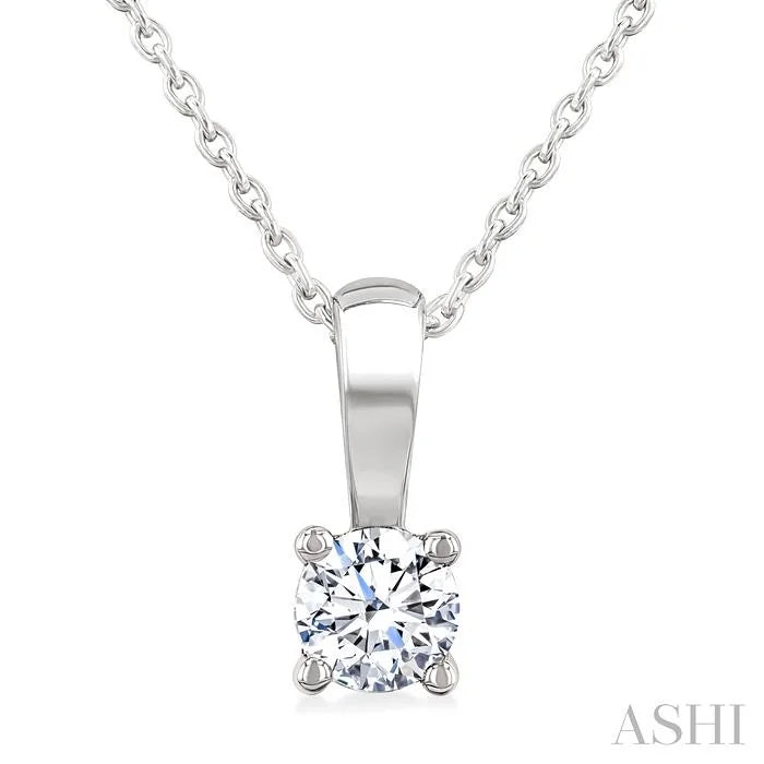 Round Shape Diamond Solitaire Pendant