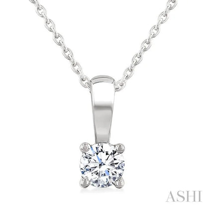 Round Shape Diamond Solitaire Pendant