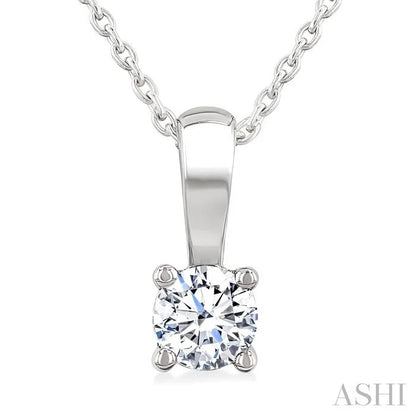 Round Shape Diamond Solitaire Pendant