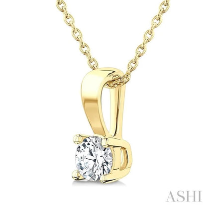 Round Shape Diamond Solitaire Pendant