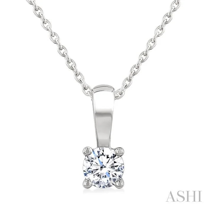 Round Shape Diamond Solitaire Pendant
