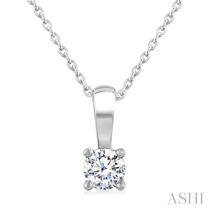 Round Shape Diamond Solitaire Pendant